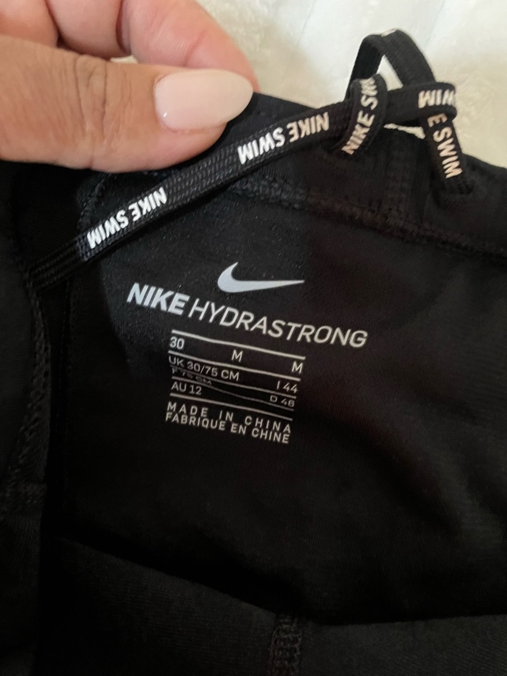 Nike Black Athletic Swim Shorts with White Swoosh - Picture 4 of 11